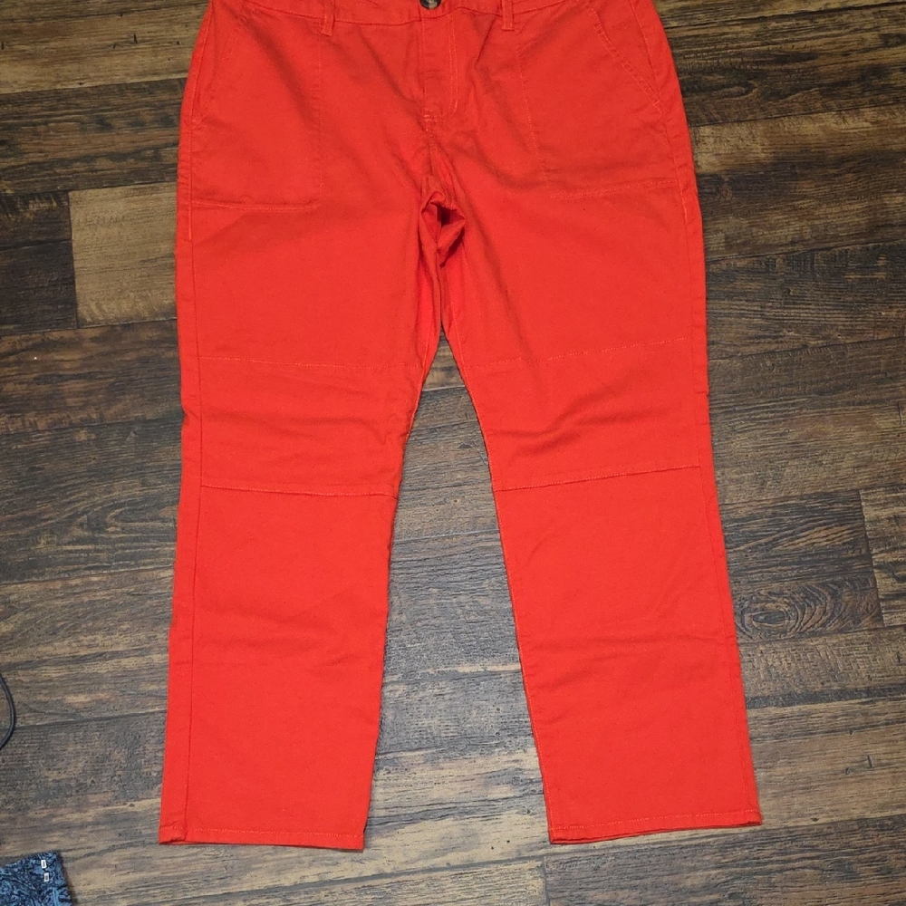 CAbi Men's Vibrant Red Cargo Pants
